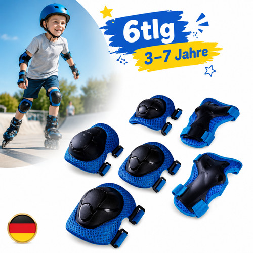 6er set kinder knieschützer - set,
